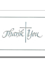 Boxed Cards - Thank You Silver Cross (Pack of 12)