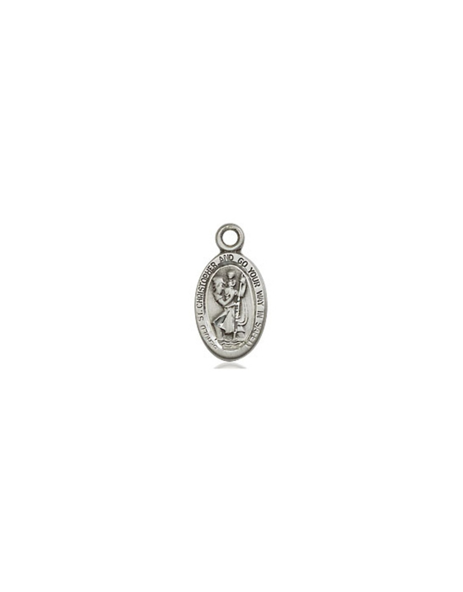 Bliss St. Christopher Medal -  Oval, Sterling Silver