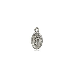 Bliss St. Christopher Medal -  Oval, Sterling Silver