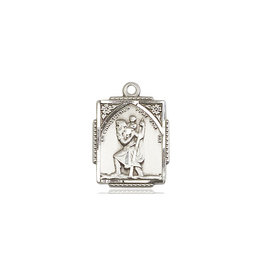 Bliss St. Christopher Medal - Square, Sterling Silver