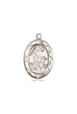 Hirten Guardian Angel Medal, Hammered Sterling Silver 0801ESS