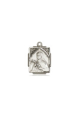 Bliss St. Theresa Medal, Square, Sterling Silver 0804TSS