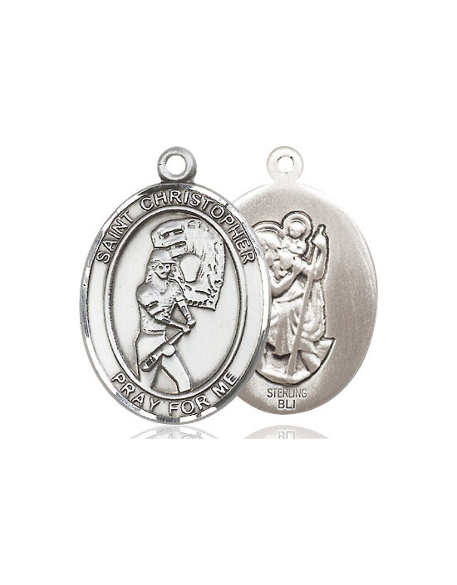 Bliss St. Christopher Sport Medal - Softball, Sterling Silver