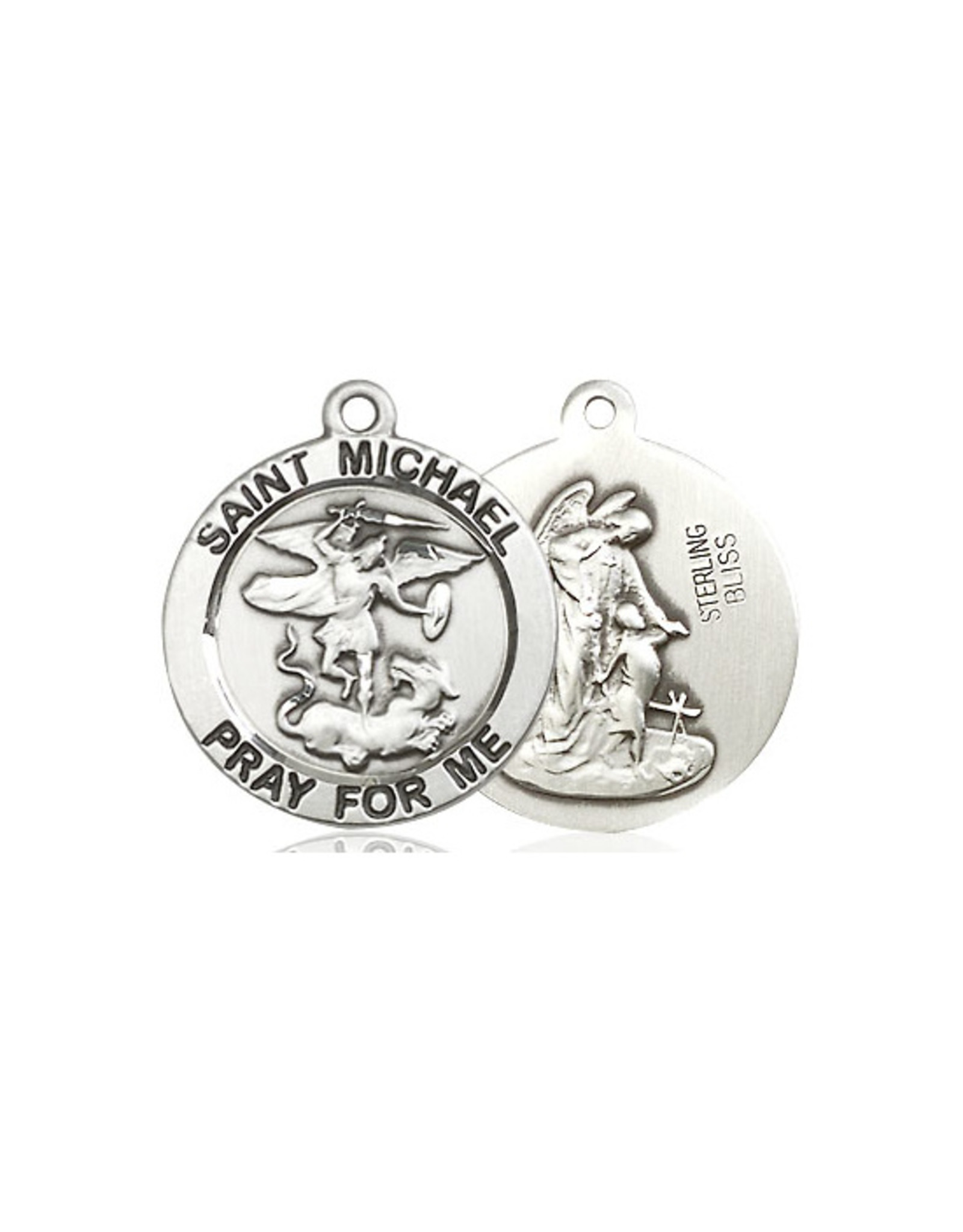 Bliss St. Michael/Guardian Angel Medal, Sterling Silver 4057SS