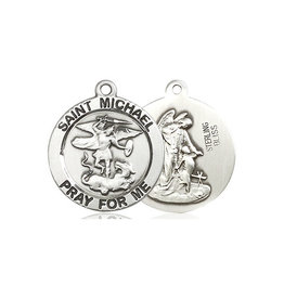 Bliss St. Michael/Guardian Angel Medal, Sterling Silver