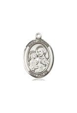 Bliss St. Joseph Medal - Sterling Silver, Oval (3/4 x 1/2")