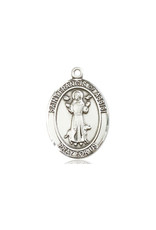 Bliss St. Francis of Assisi Medal - Oval Patron Series, Sterling Silver