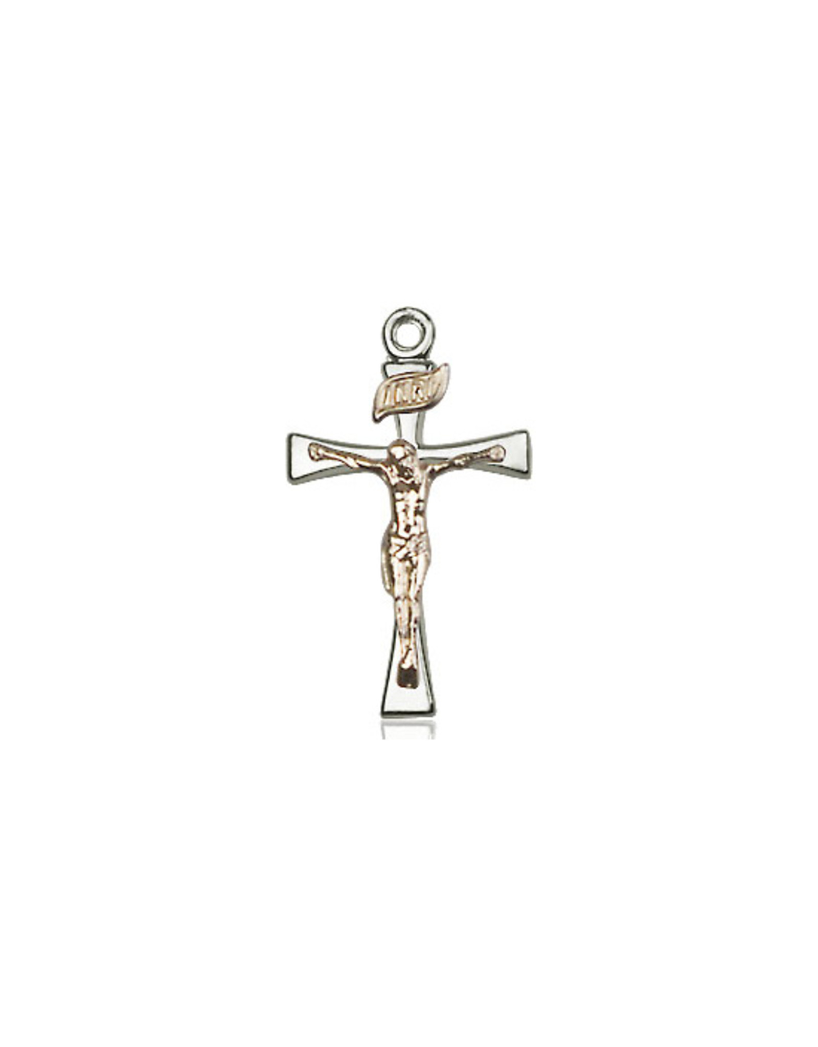 MEDAL CRUCIFIX GOLD FILLED/STERLING SILVER