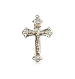 Bliss Crucifix Medal - Two-Tone, Gold Filled/Sterling Silver