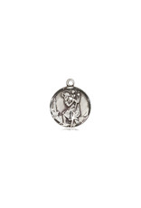 Bliss St. Christopher Medal, Round, Small, Sterling Silver