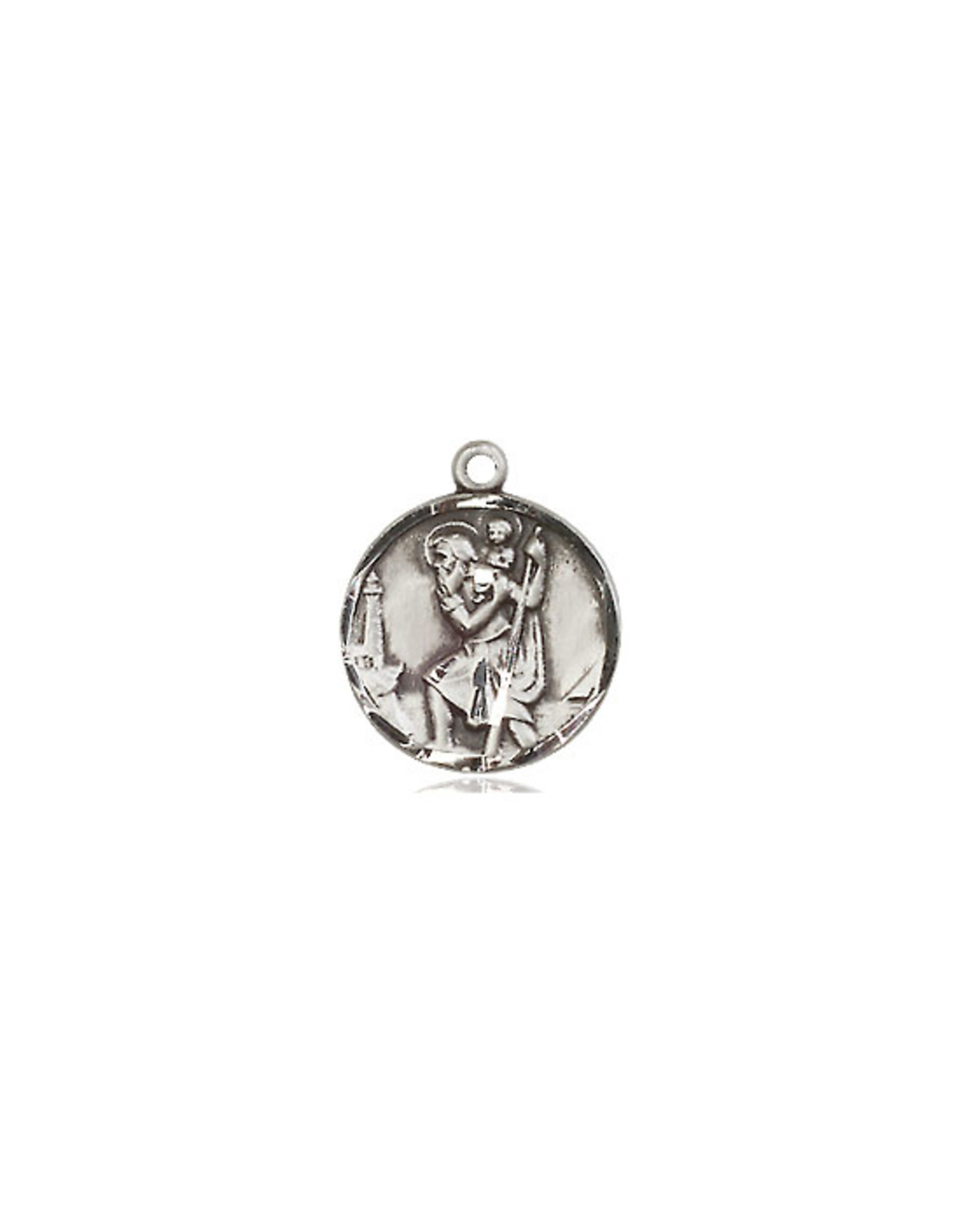 Bliss St. Christopher Medal, Round, Small, Sterling Silver