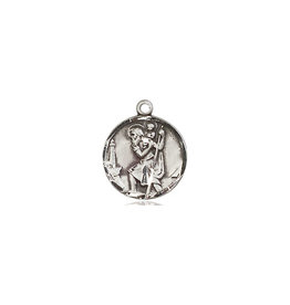 Bliss St. Christopher Medal - Round, Sterling Silver (Small)