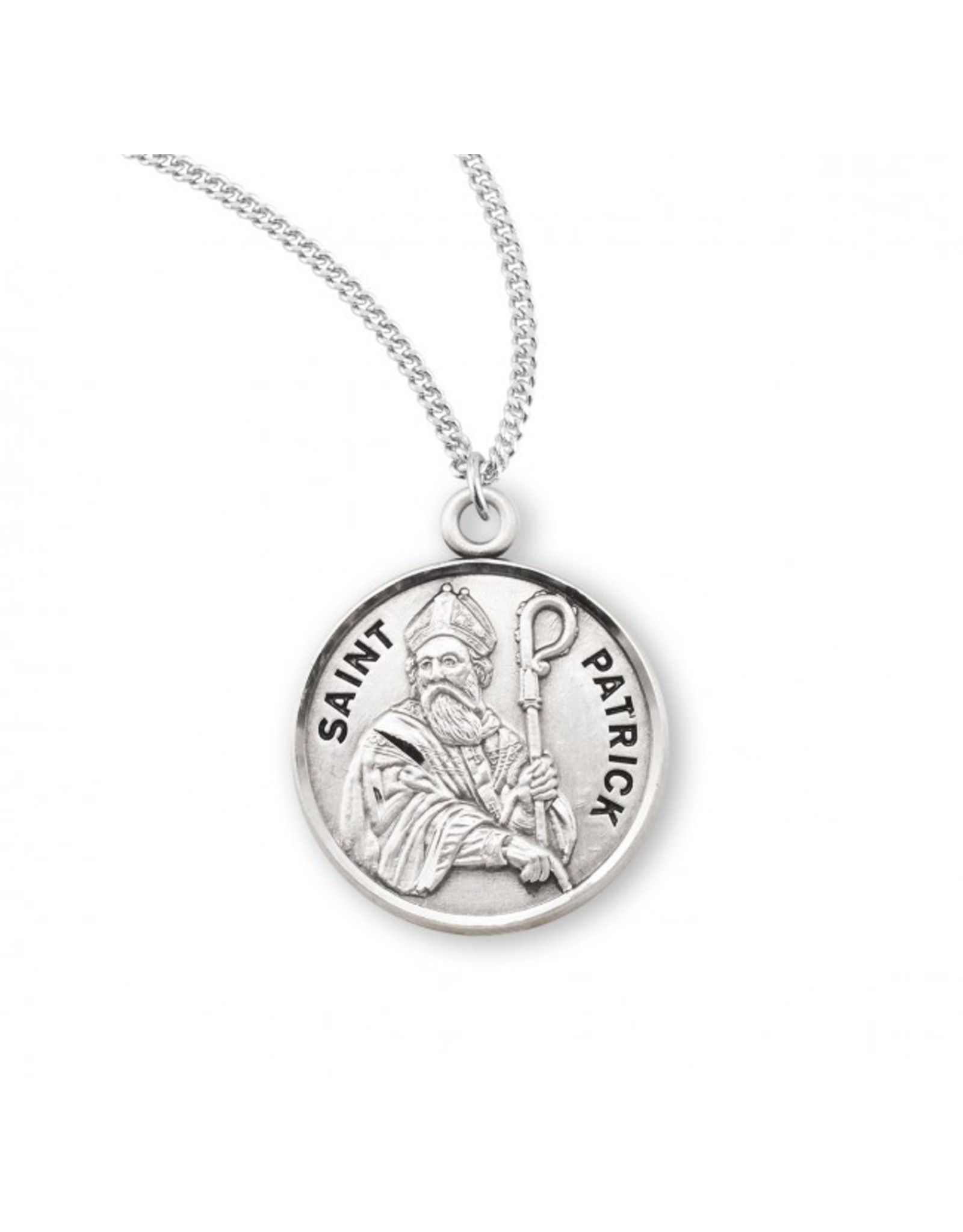 HMH St. Patrick Medal - Round, Sterling Silver, 20" Chain