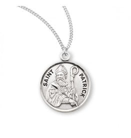 HMH St. Patrick Medal - Round, Sterling Silver, 20" Chain