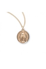 HMH Miraculous Medal - Round, Gold Over Sterling Silver, 18" Chain
