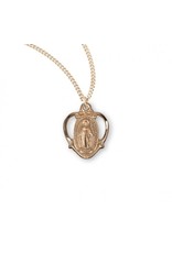 HMH Miraculous Medal - Gold over Sterling Silver on 18" Chain