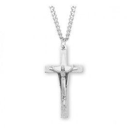 HMH Risen Christ Crucifix Medal, Sterling Silver, 24" Chain