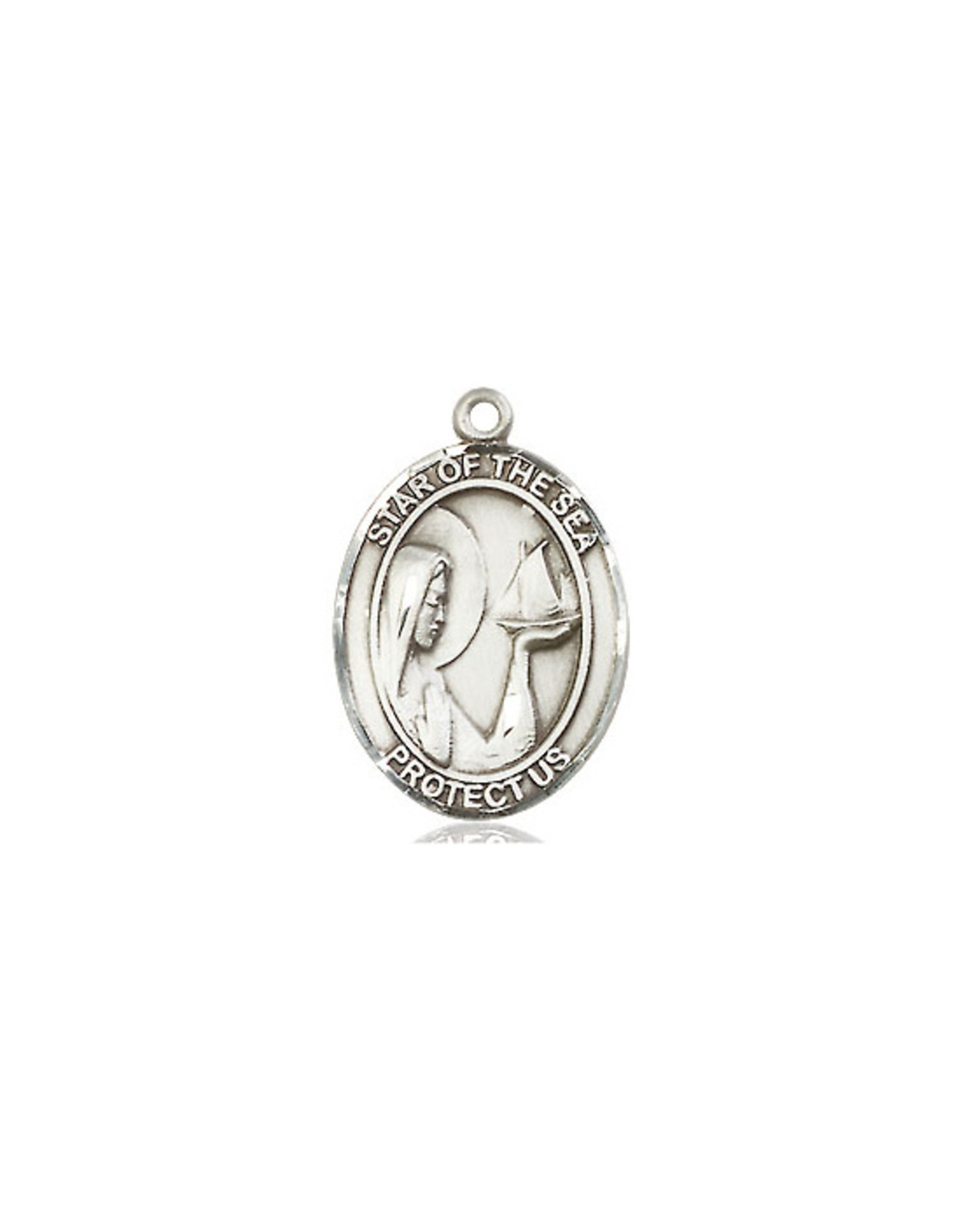 MEDAL OUR LADY STAR OF THE SEA STERLING SILVER 8101SS