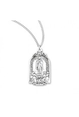 Our Lady of Fatima Arch Medal, Sterling Silver, 18" Chain
