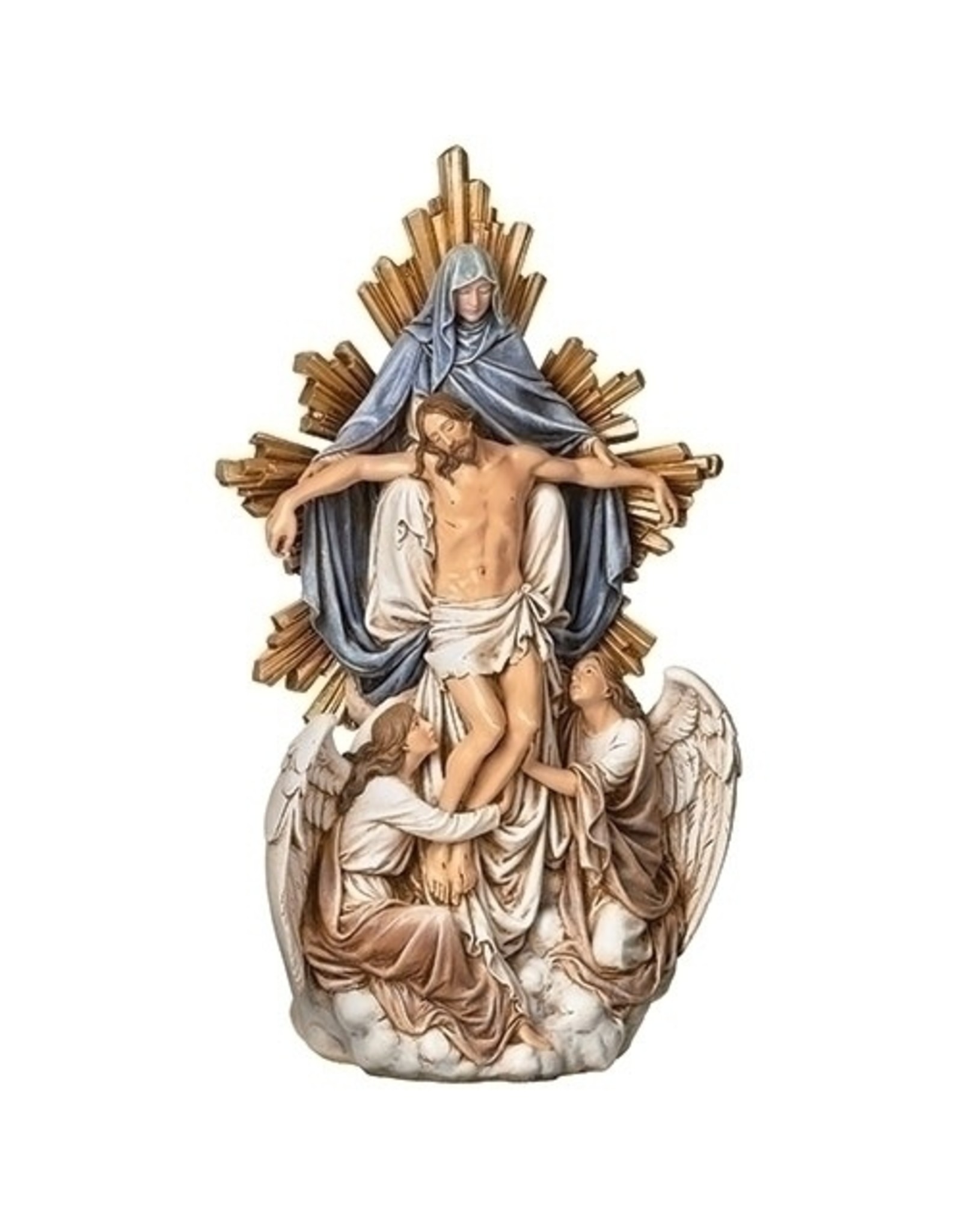 Roman Angels with Christ Statue, 13.25"