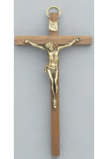 Crucifix 6" Wood/Bronze