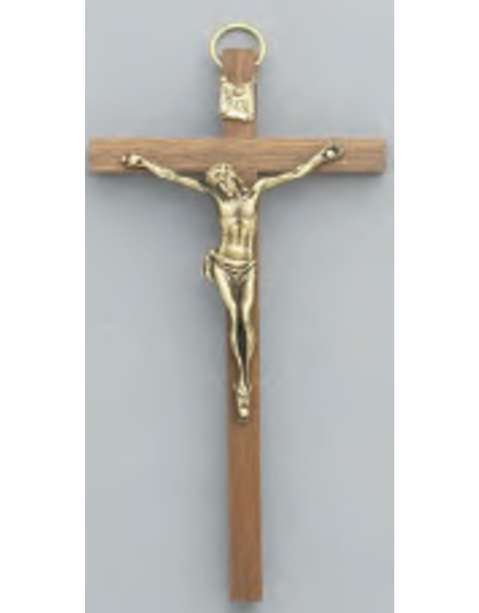 Devon Crucifix 6" Wood/Bronze