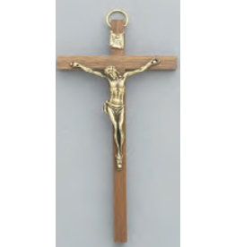 Devon Crucifix 6" Wood/Bronze