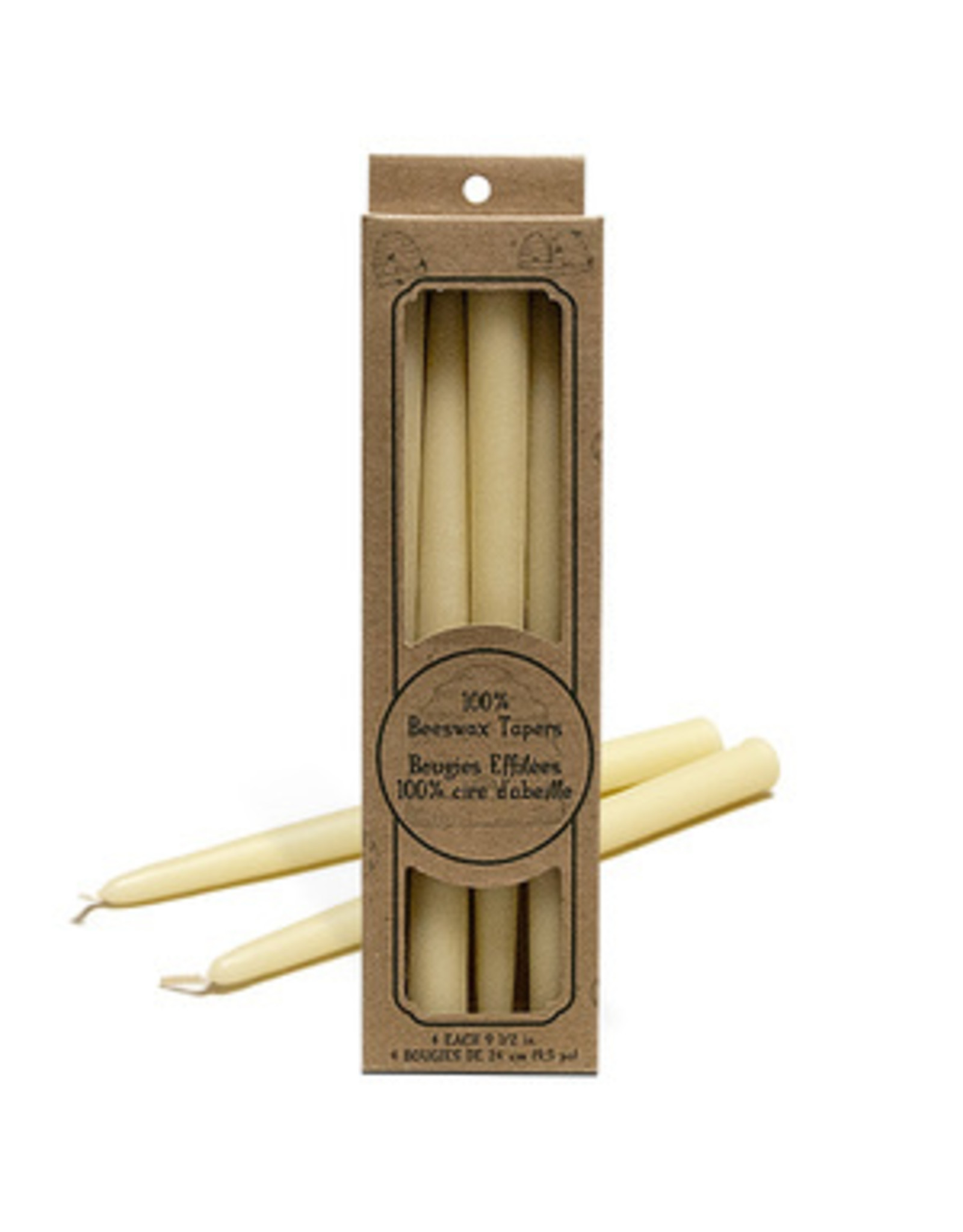 100% Beeswax Candle Tapers -10" (4)