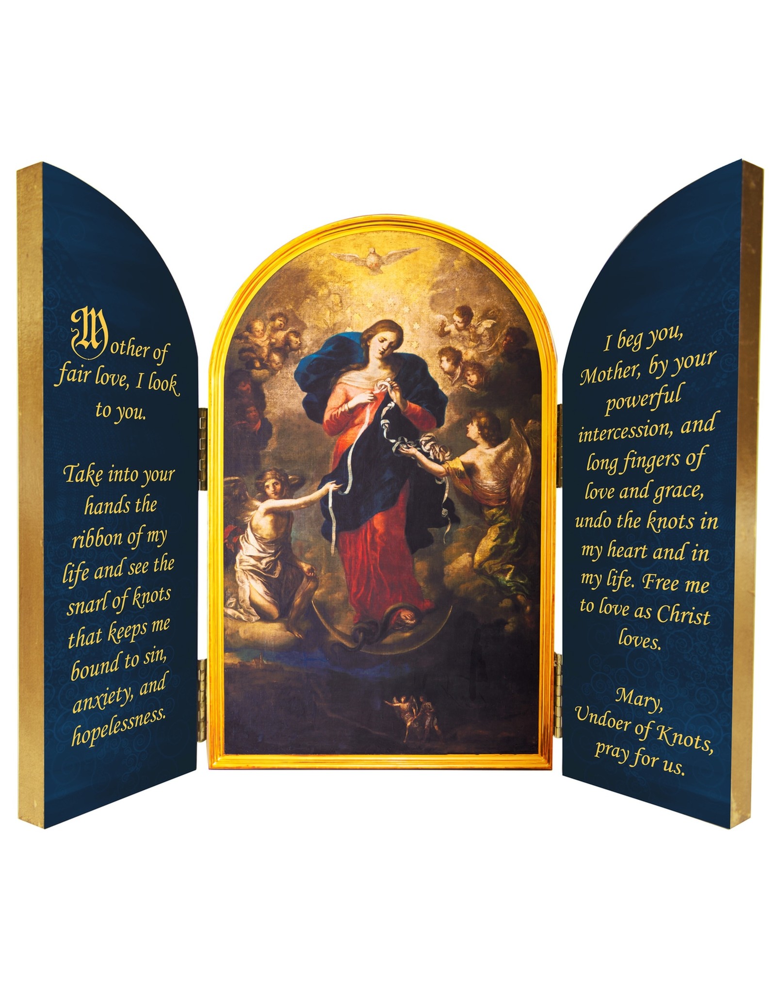Nelson Art Mary Undoer of Knots Plaque Triptych