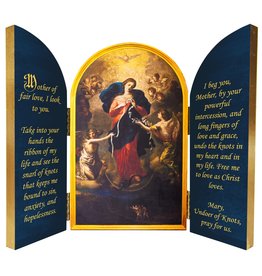 Nelson Art Mary Undoer of Knots Triptych Plaque