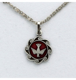 Hurley's Religious Goods Confirmation Necklace - Holy Spirit with Scroll Chain