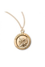 Guardian Angel Medal, Gold Over Sterling Silver, 18" Chain