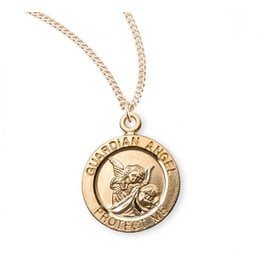 HMH Guardian Angel Medal, Gold Over Sterling Silver, 18" Chain