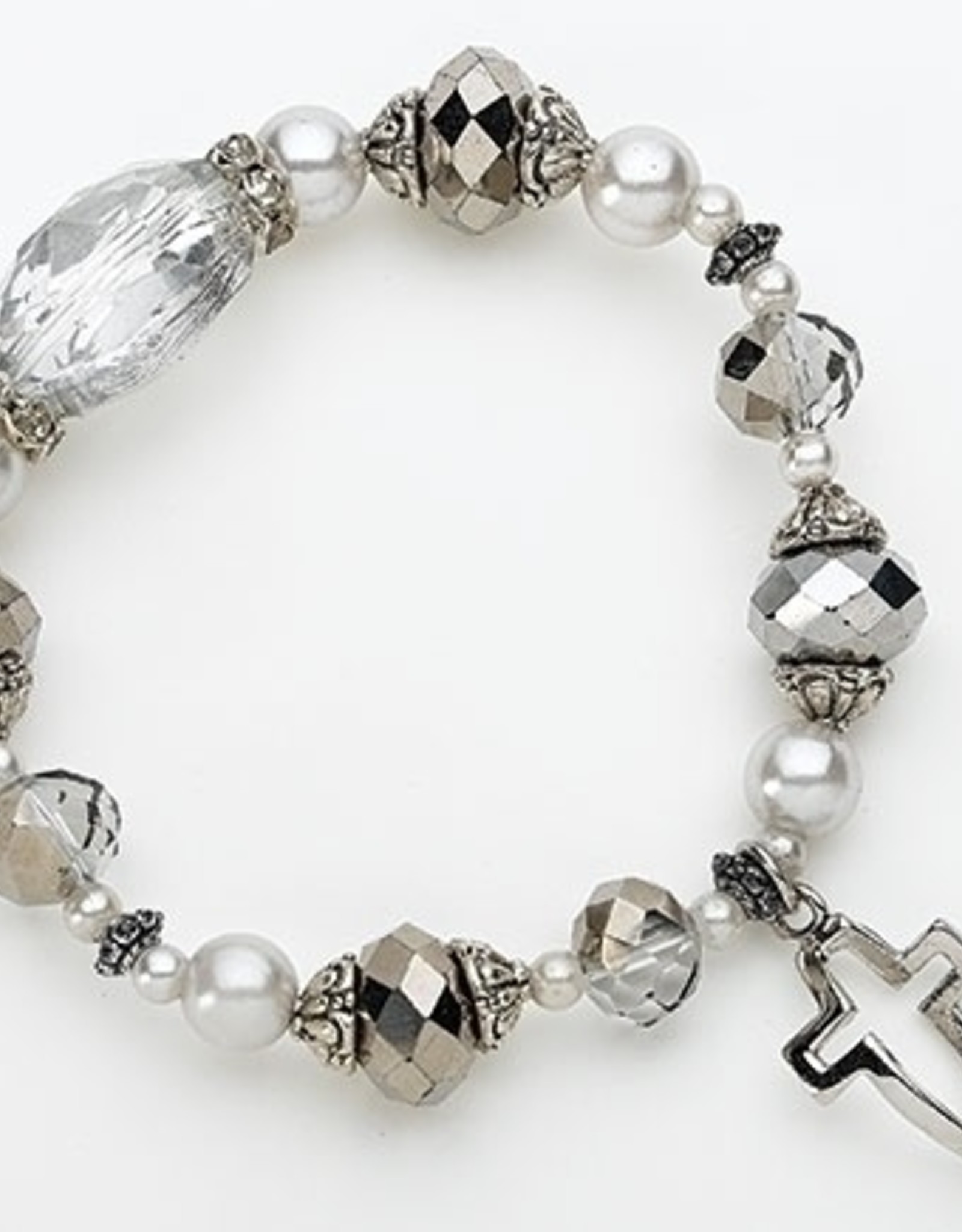 Cross/Fish Silver Bracelet