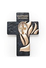 Roman Black and Gold Confirmation Cross, 7"