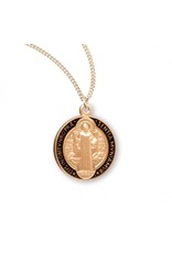 HMH St. Benedict Jubilee Medal, Gold over Sterling Silver, 18" Chain
