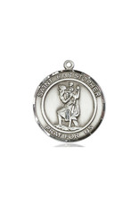 Bliss St. Christopher Round Medal, Sterling Silver 8022RDSS