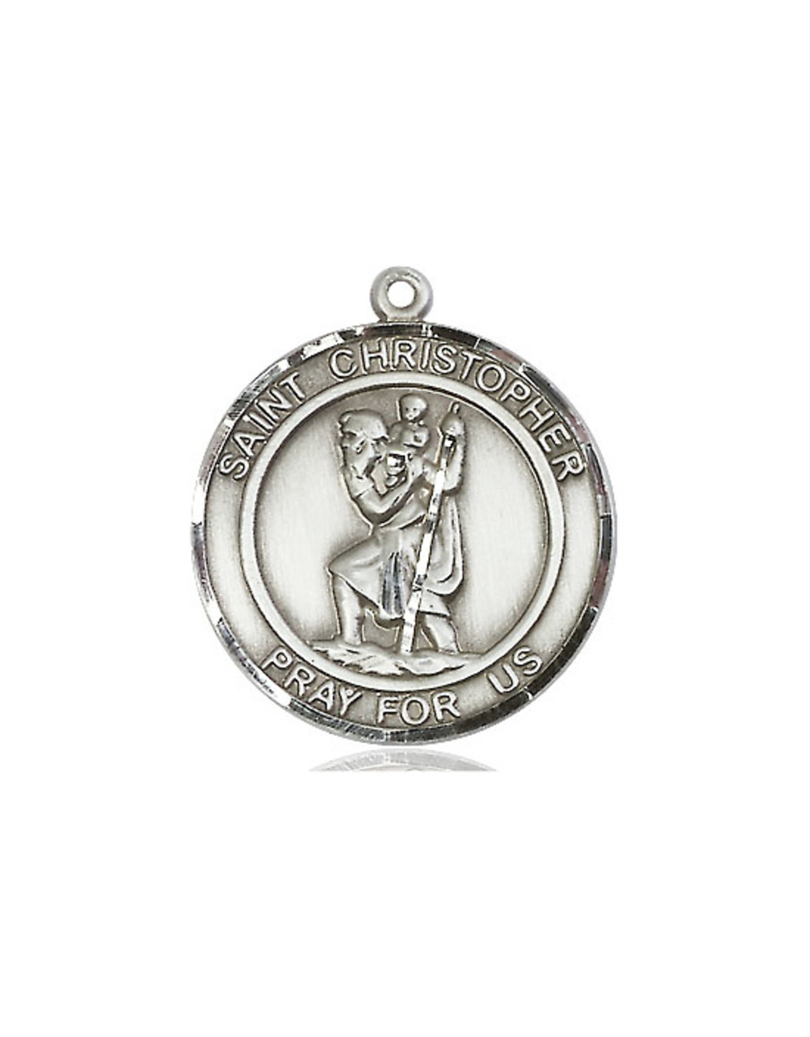 Bliss St. Christopher Medal - Round, Sterling Silver