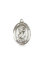 Bliss St. Christopher Medal - Oval, Sterling Silver (3/4")