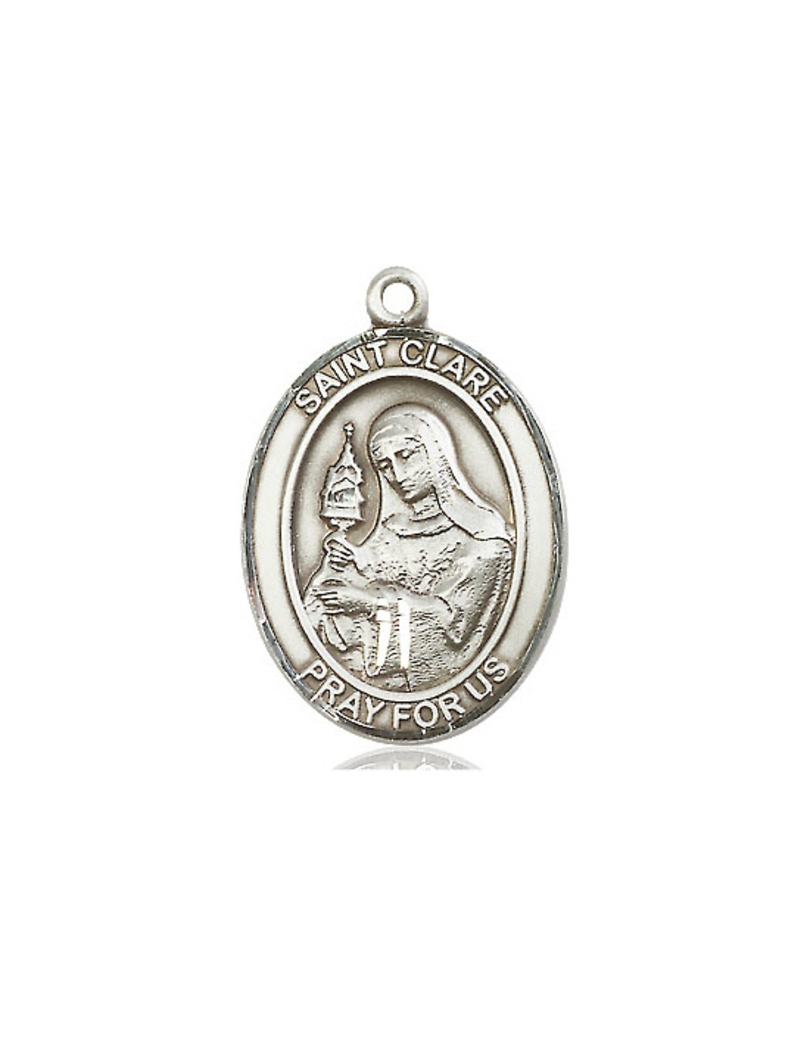 Bliss St. Clare of Assisi Medal, Sterling Silver