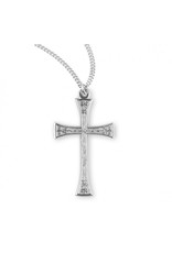 HMH Cross Medal, Detailed, Sterling Silver, 20" Chain