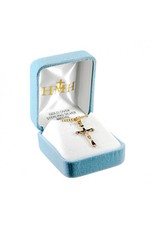 HMH Crucifix Medal, Gold over Sterling Silver, 18" Chain
