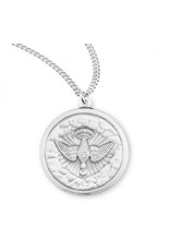 HMH Holy Spirit (with Clouds) Round Sterling Silver Medal