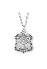 HMH St. Michael Shield Medal, Sterling Silver, 24" Chain
