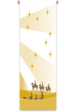 Slabbinck Christmas Wisemen/Shepherds White & Gold Banner