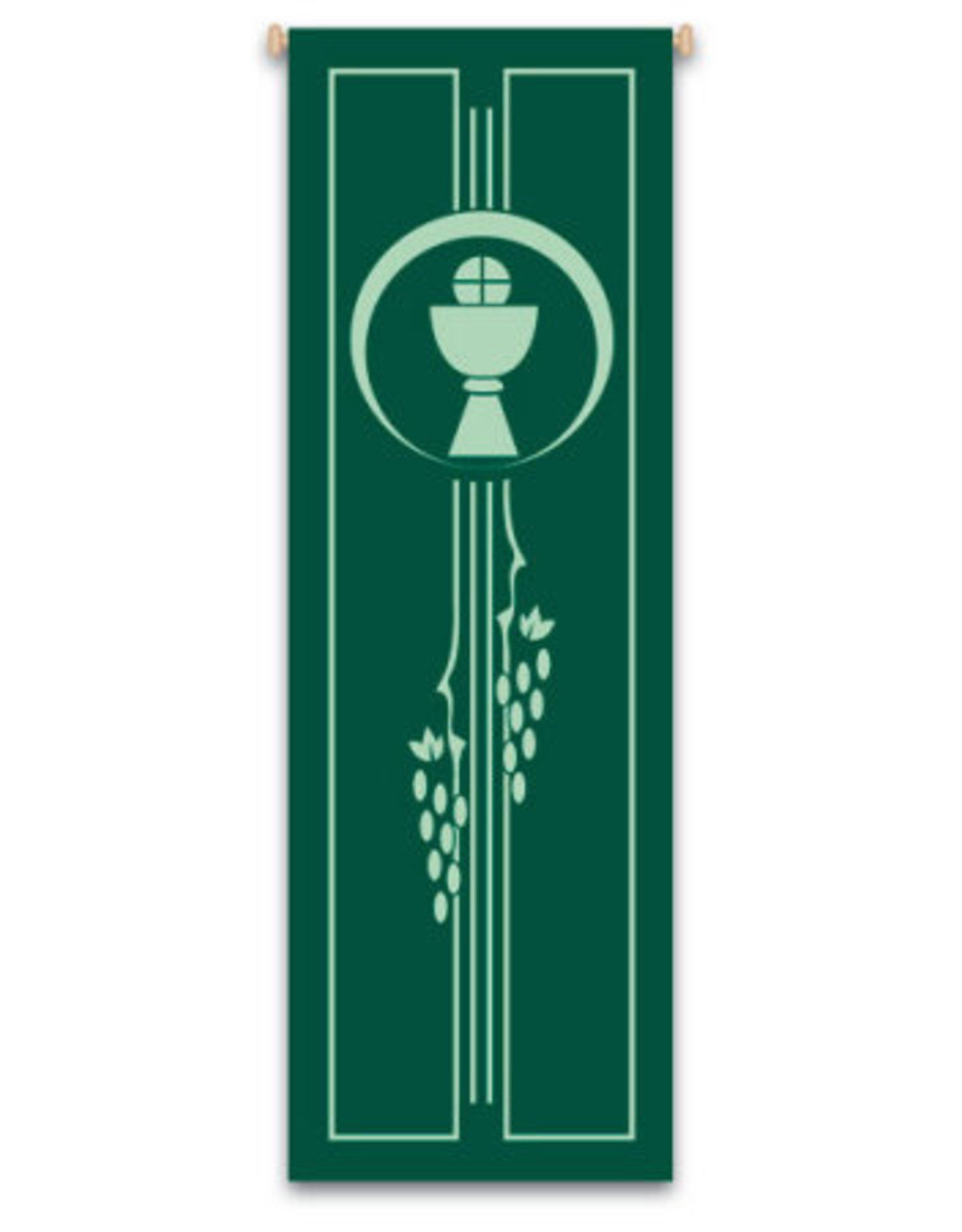 Slabbinck Green Chalice with Host & Grapes Banner