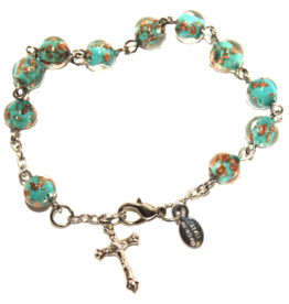 Bracelet Rosary Murano Glass Green