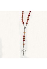 Tuscan Hills Rosary - Red/Yellow Imitation Murano Bead