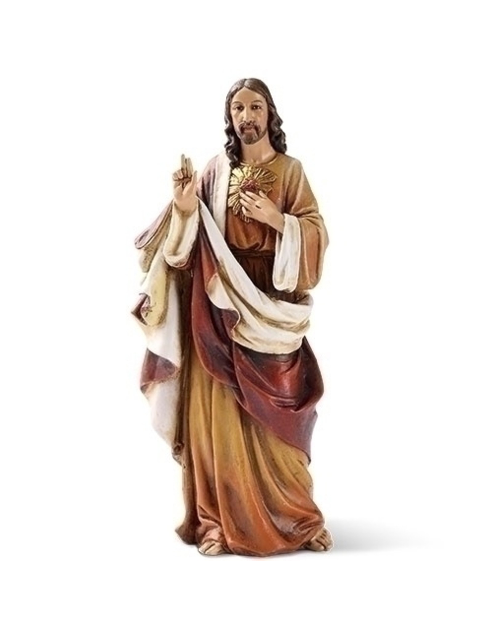 Roman Statue Sacred Heart of Jesus (6.25")