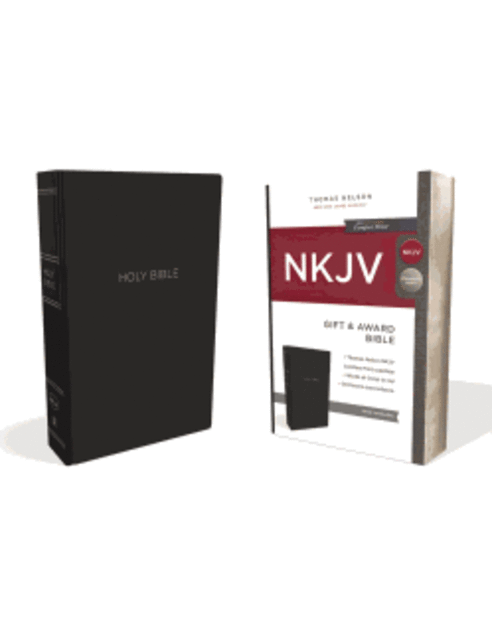 Thomas Nelson NKJV Gift & Award Bible, Leather-Look, Black, Red Letter Edition